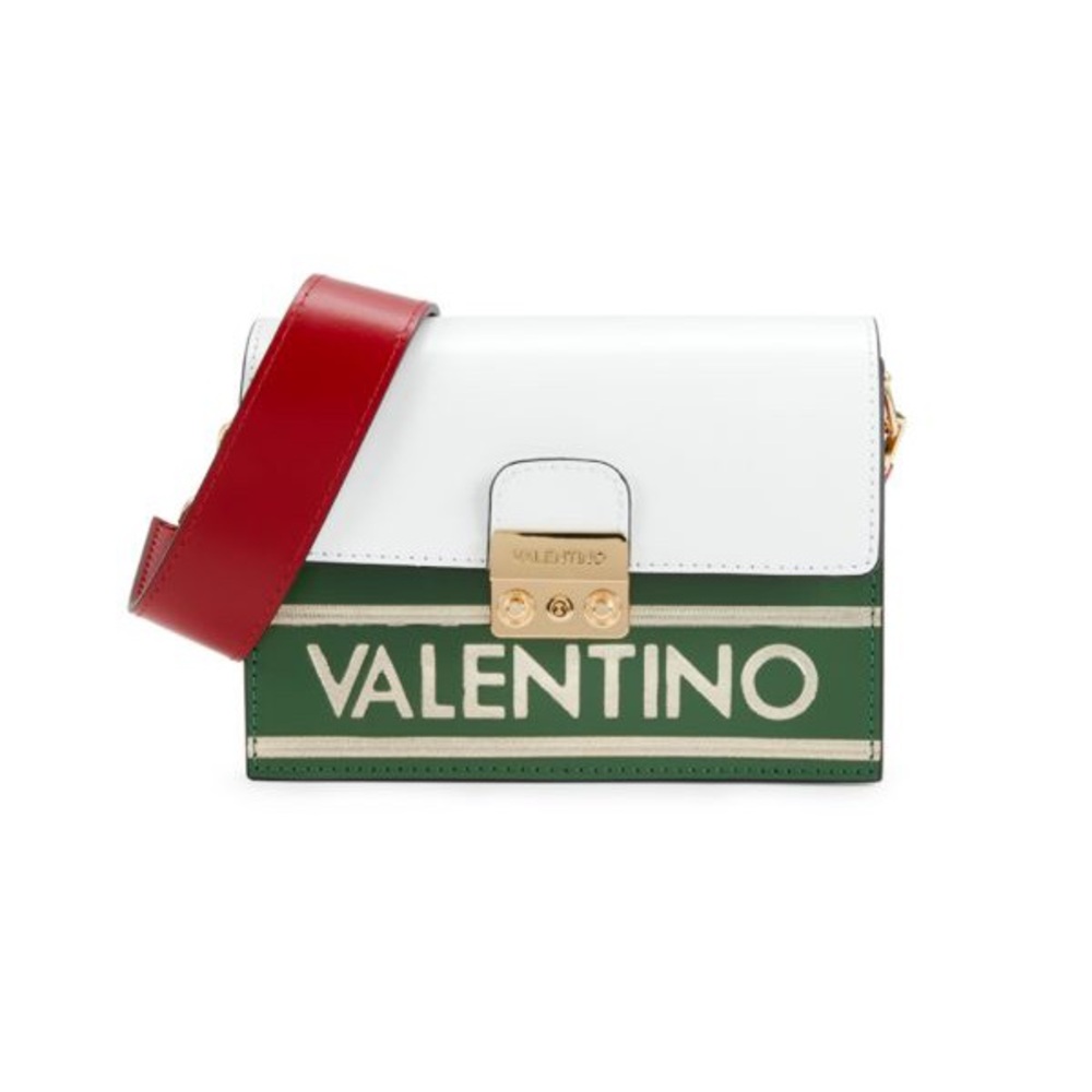 VALENTINO Palm Colorblock Leather Shoulder Bag